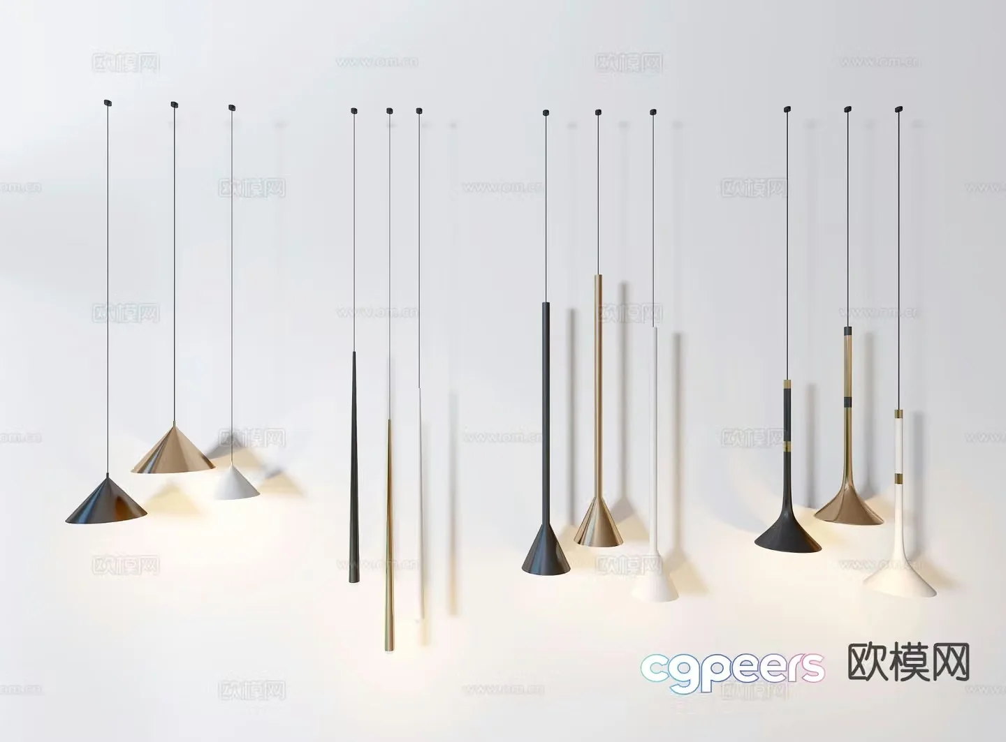 Bedside small chandelier 3d model
