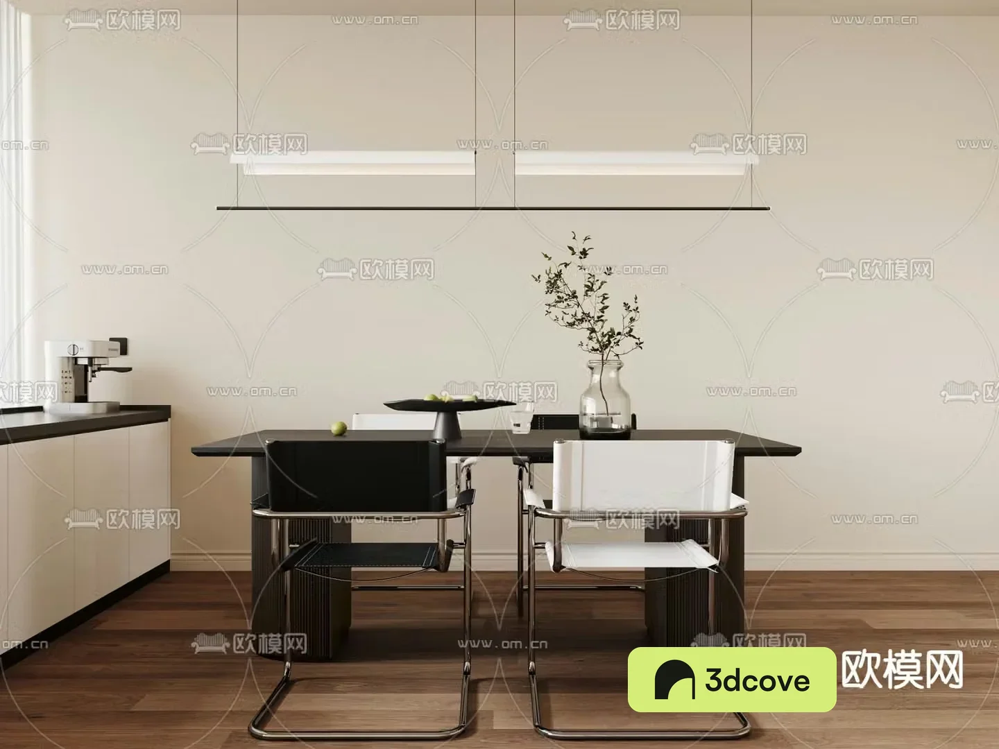 Modern dining table rectangular dining table