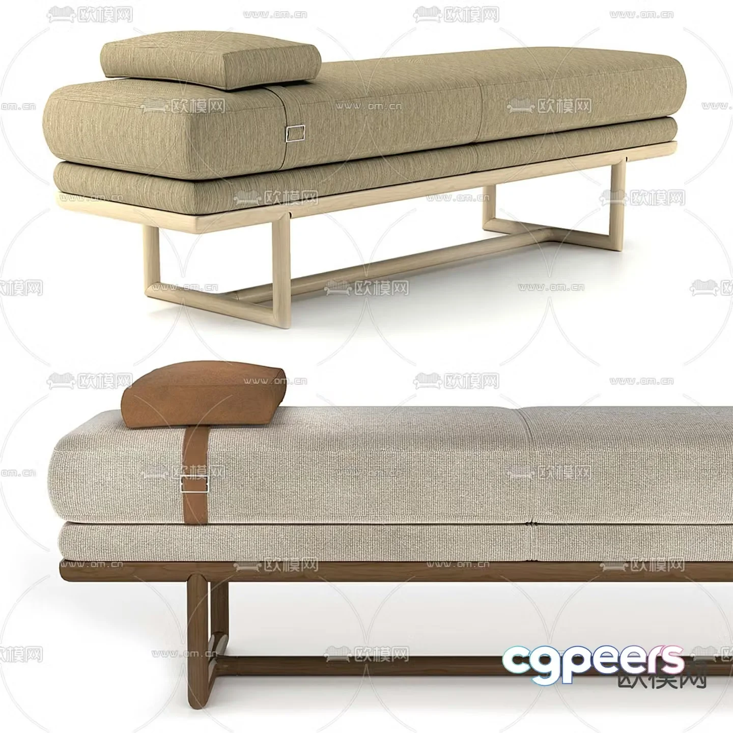 Bench sofa stool 3d model