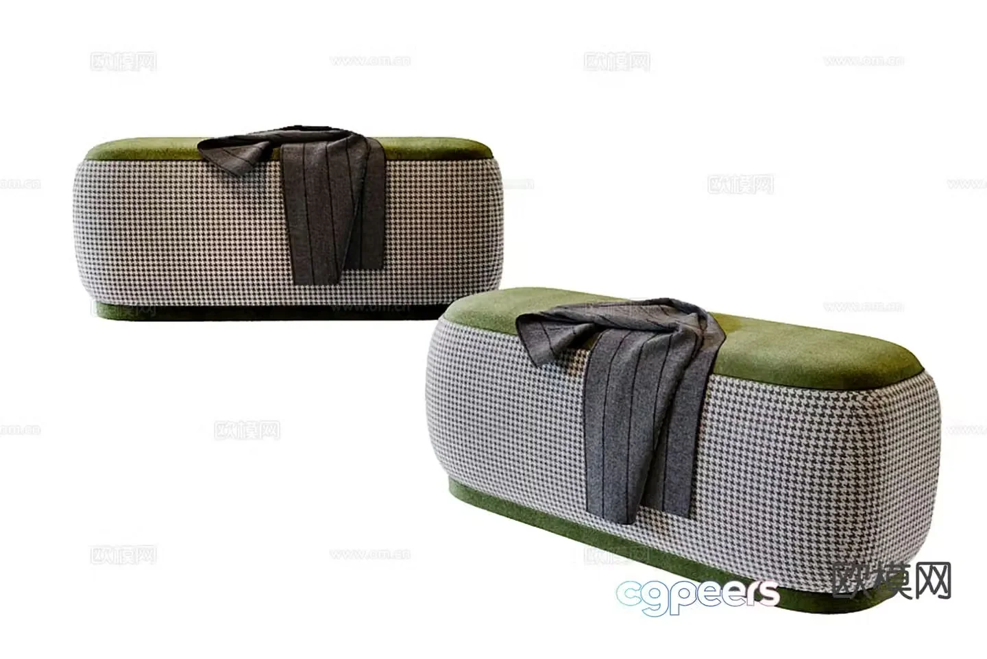 Modern stool sofa stool low stool 3d model