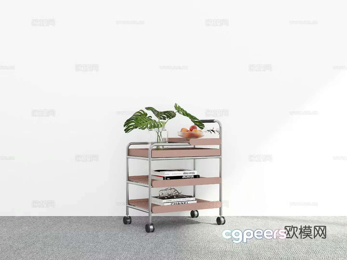 Modern mobile side table corner table 3d model