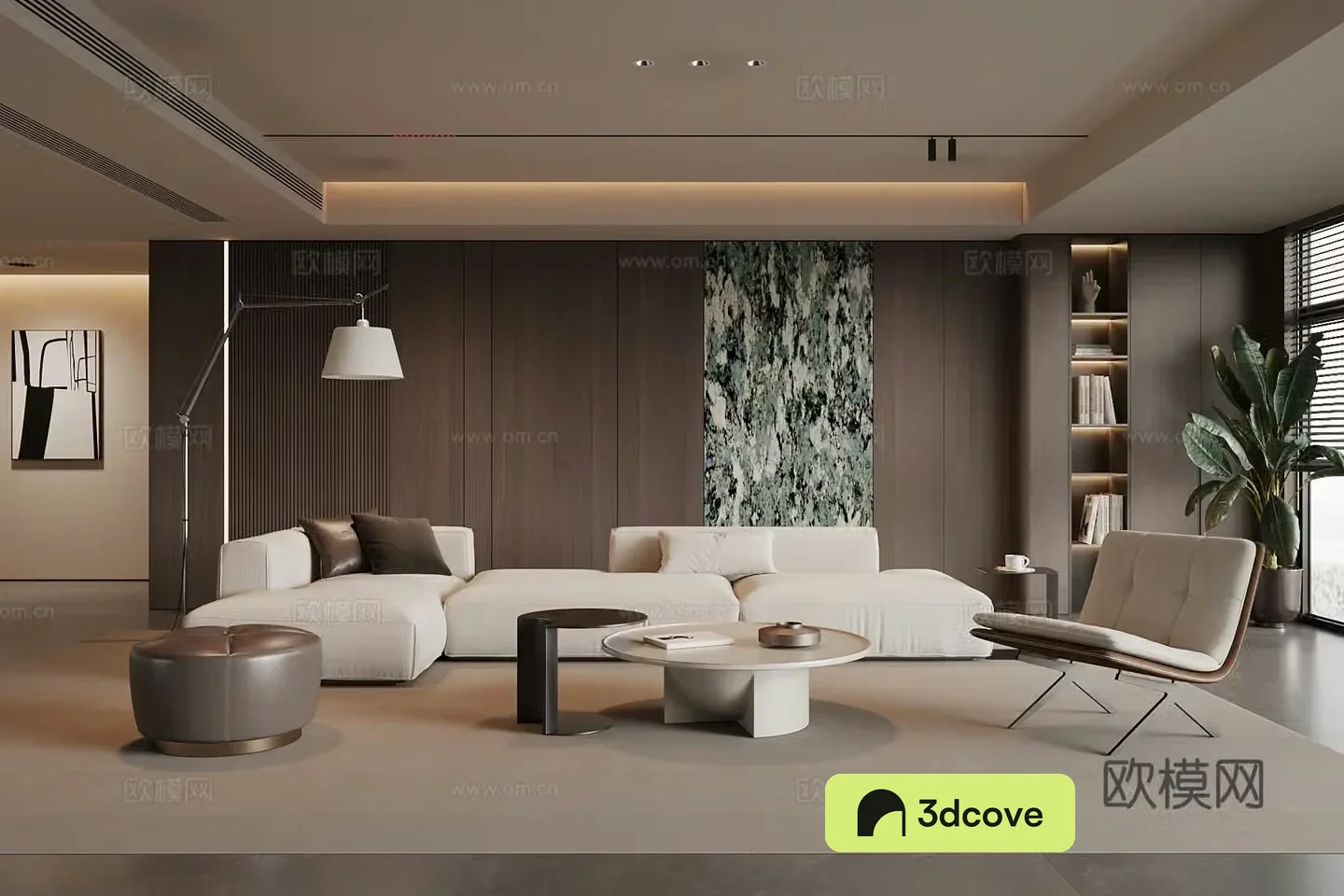 Modern Italian living room sofa combination