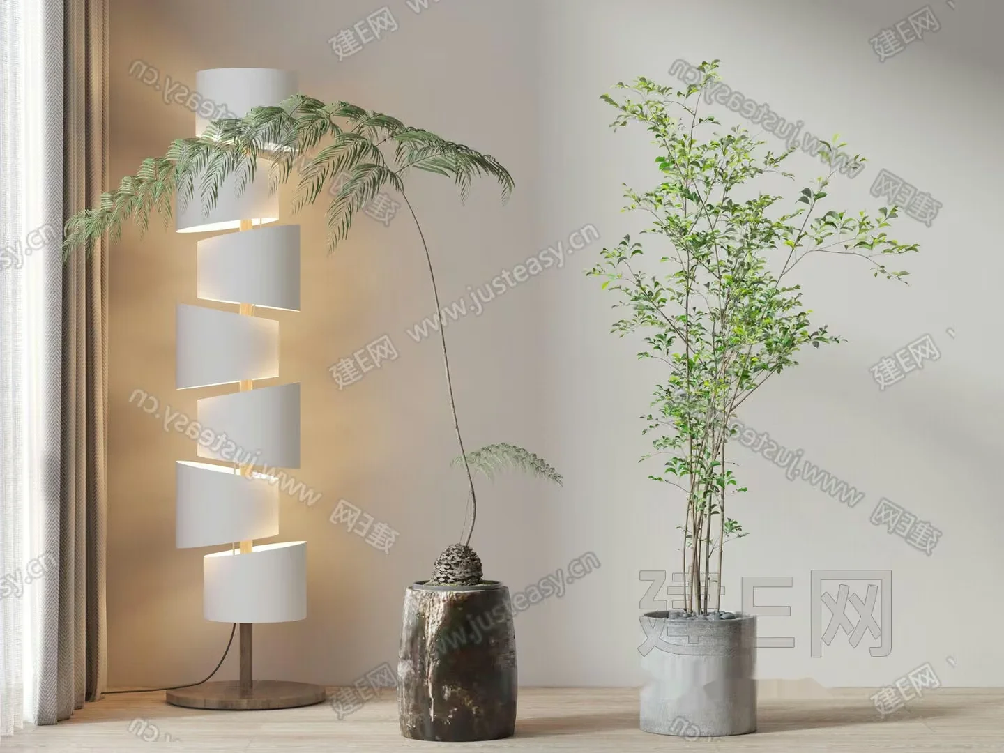 Modern Living Room 3D Model – 3735 – VRAY Render
