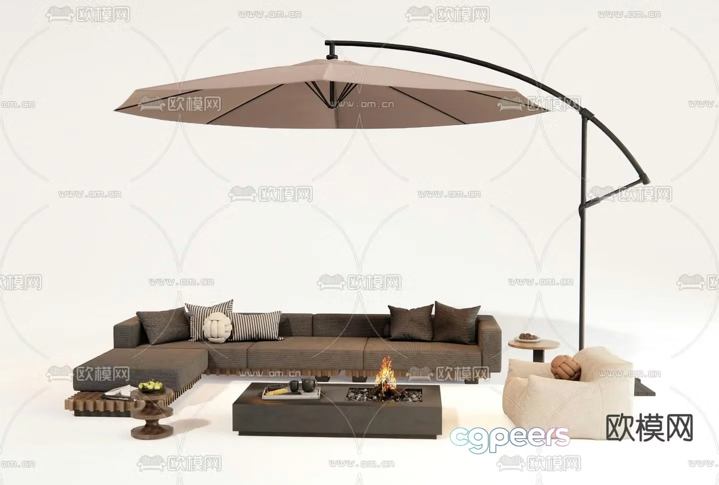 Outdoor sofa patio sofa 3d model