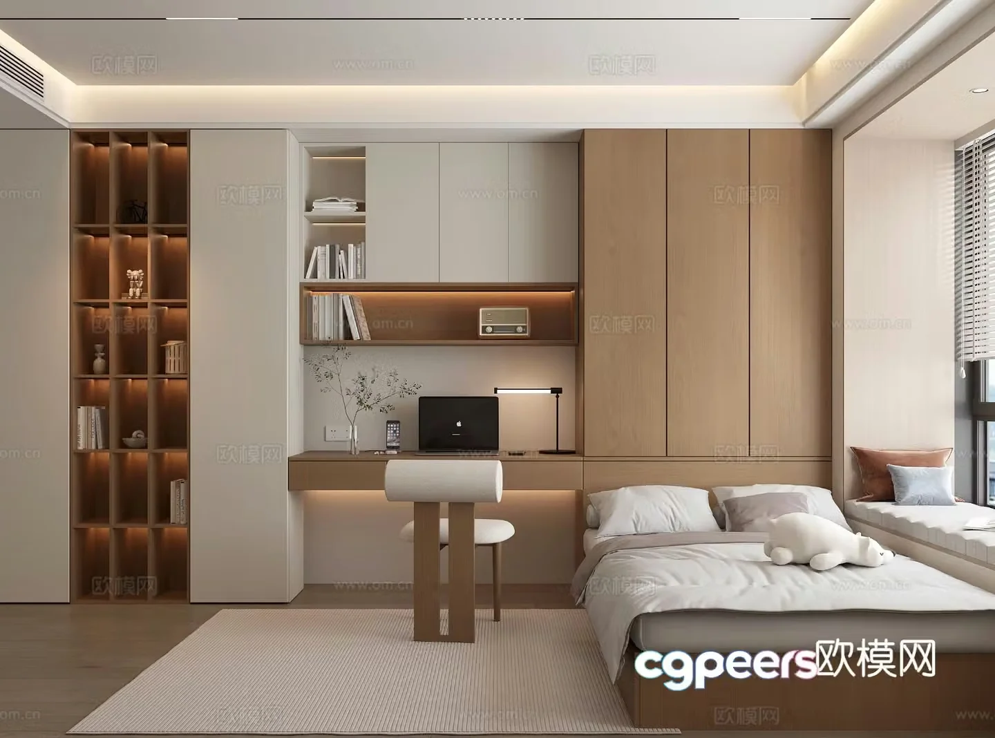3d model of tatami bedroom and second bedroom