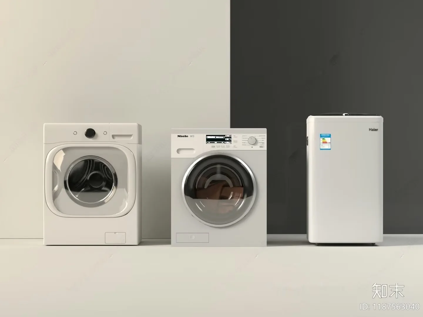 Modern Washing Machines 3D Model – 16398 – VRAY Render