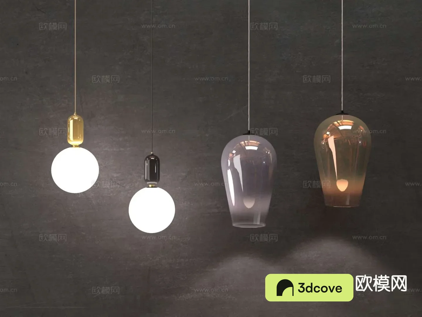 Modern glass ball chandelier