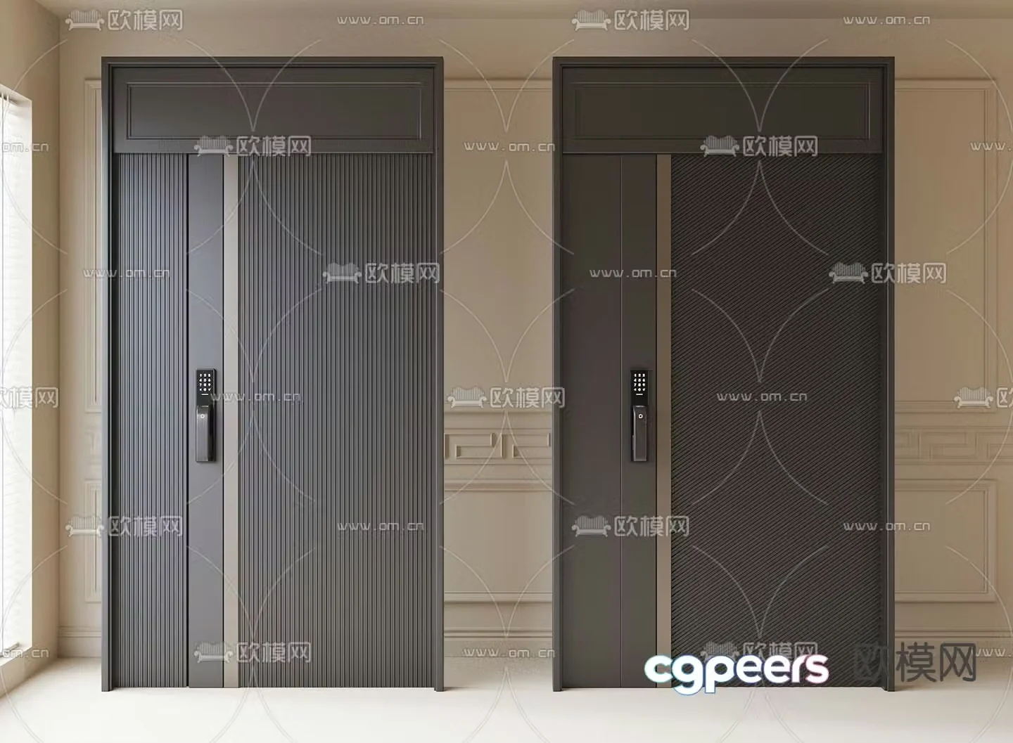 Entry door security door password door 3D model