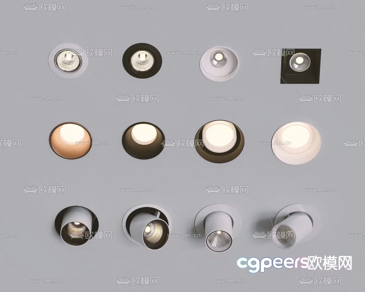 Downlight spotlight turn signal bull’s eye lamp 3d model