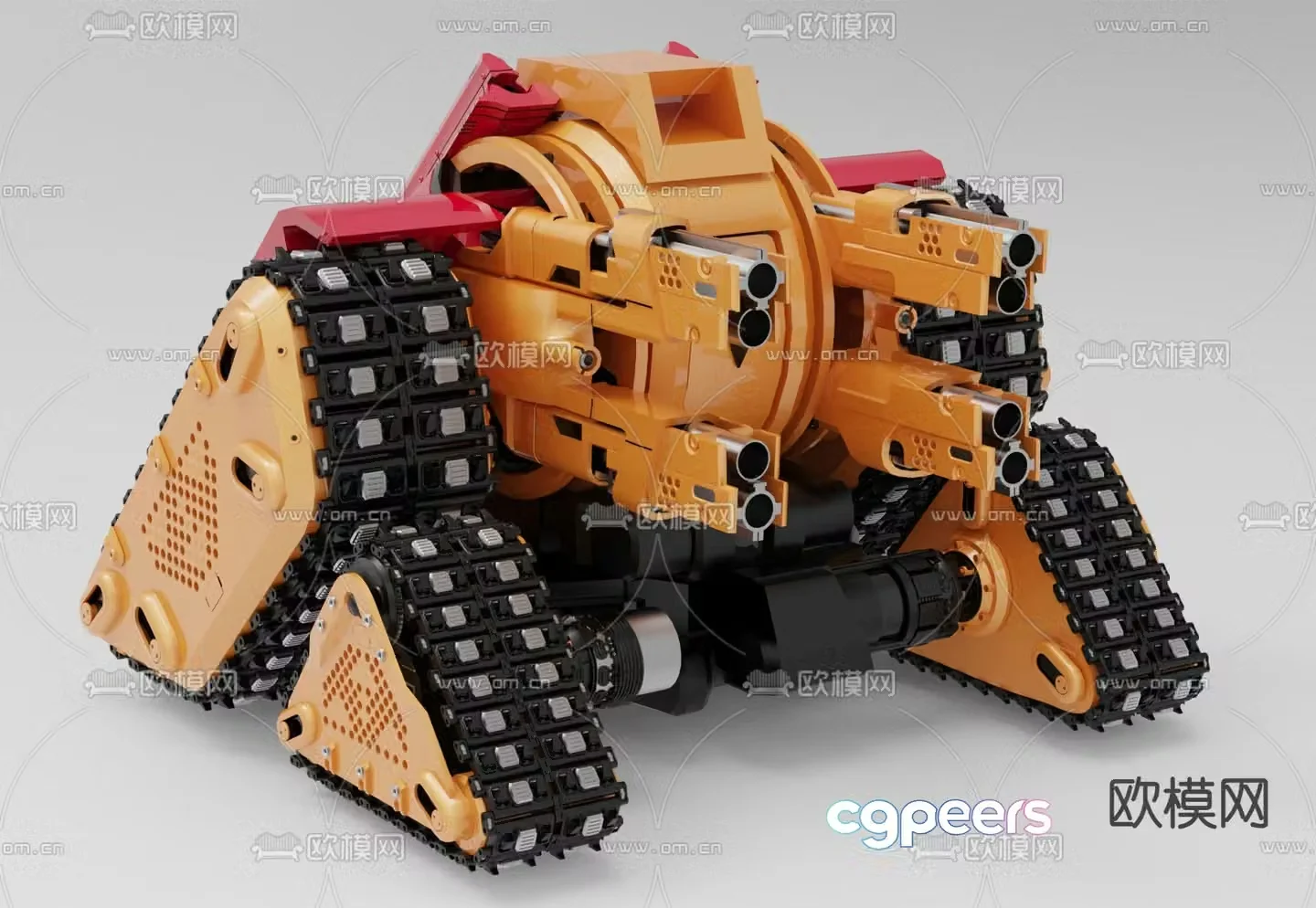 Tank LEGO building block toy mecha trendy 3D model