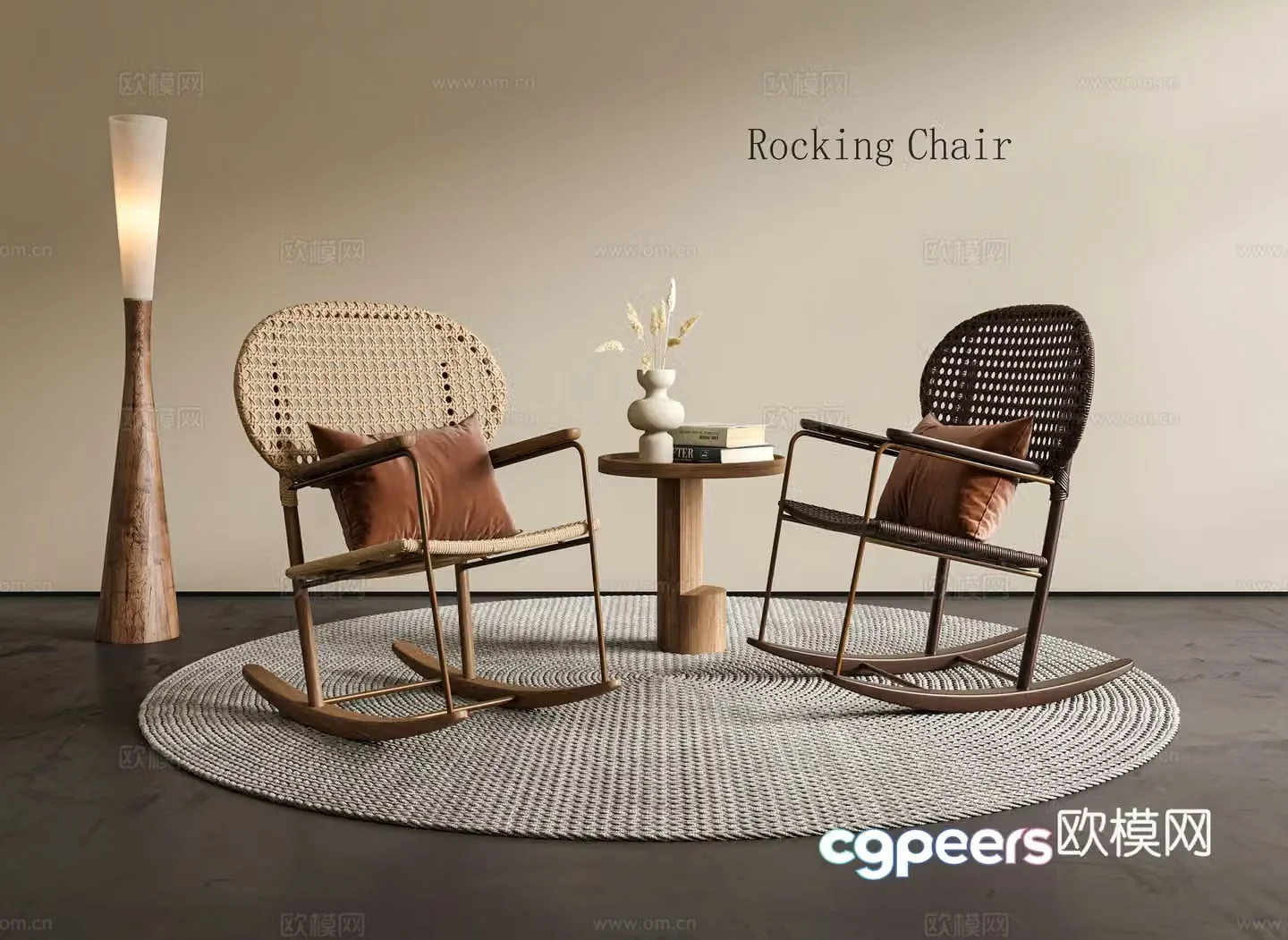 Rocking chair Leisure chair Negotiation chair Lifting chair Balcony chair 3D model