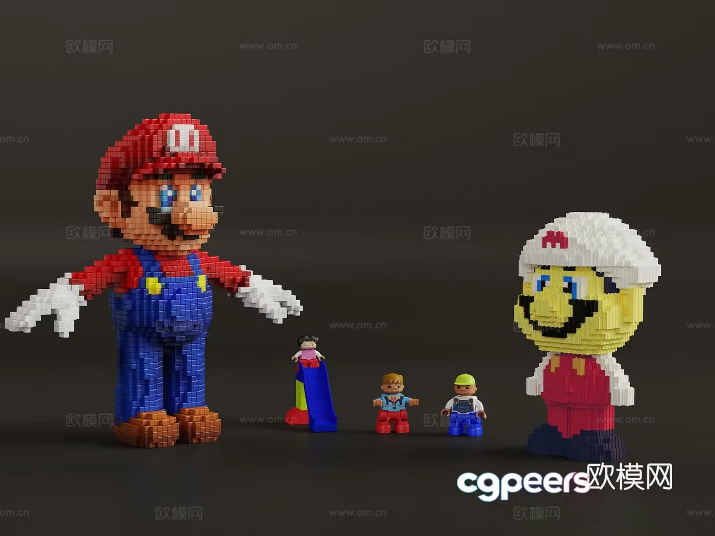 Toys Modern Lego Toys Mario 3d model