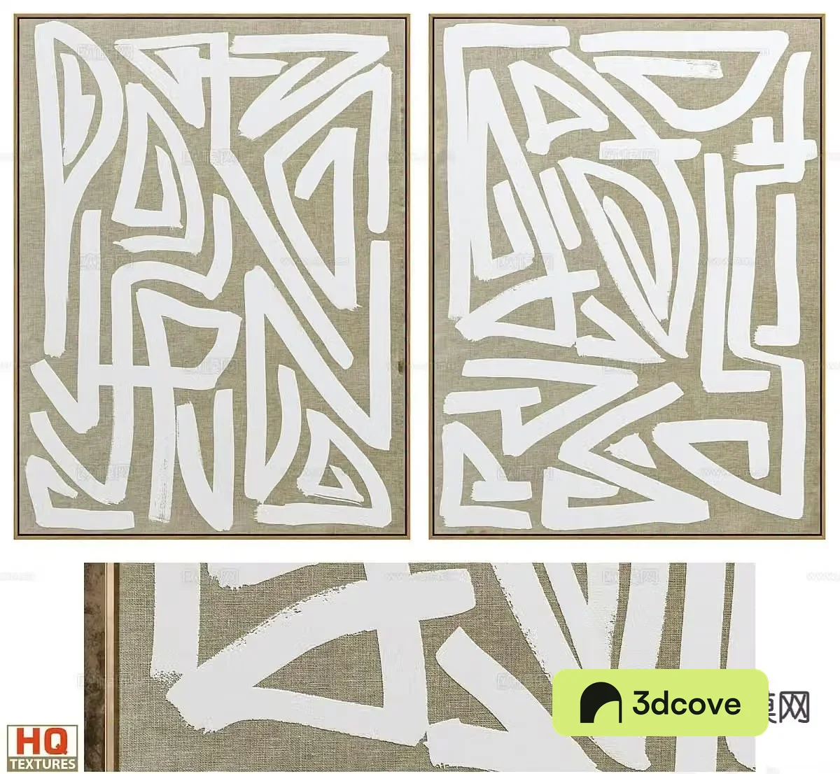 Medieval style hanging painting geometric hanging painting