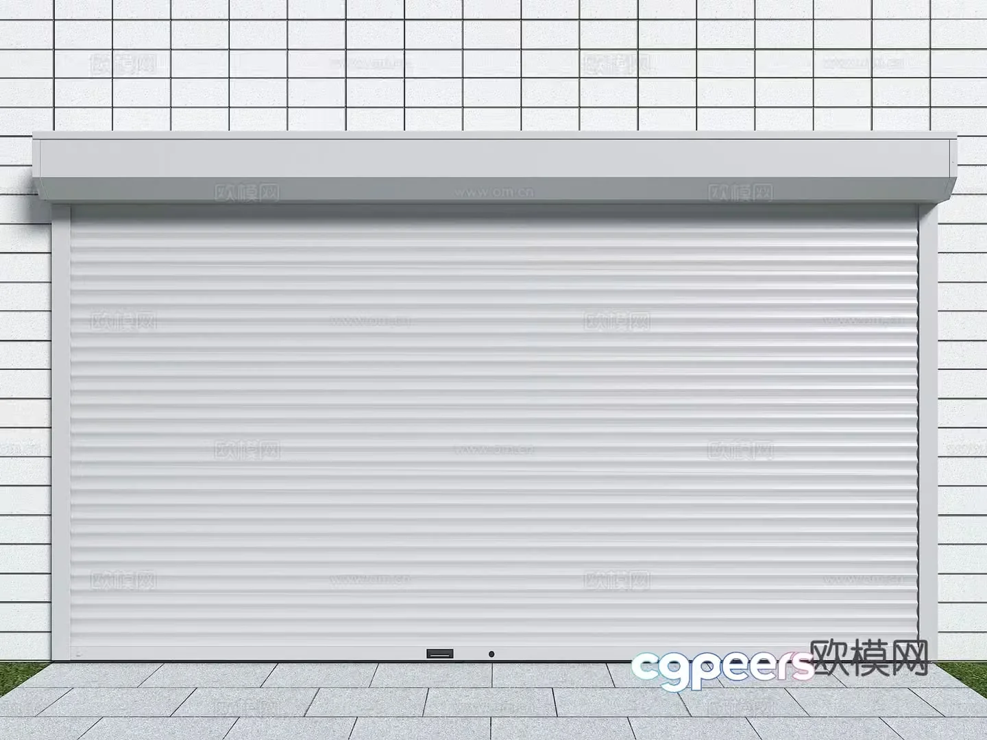 Modern roller shutter door Rolling gate Garage door Factory warehouse door 3D model