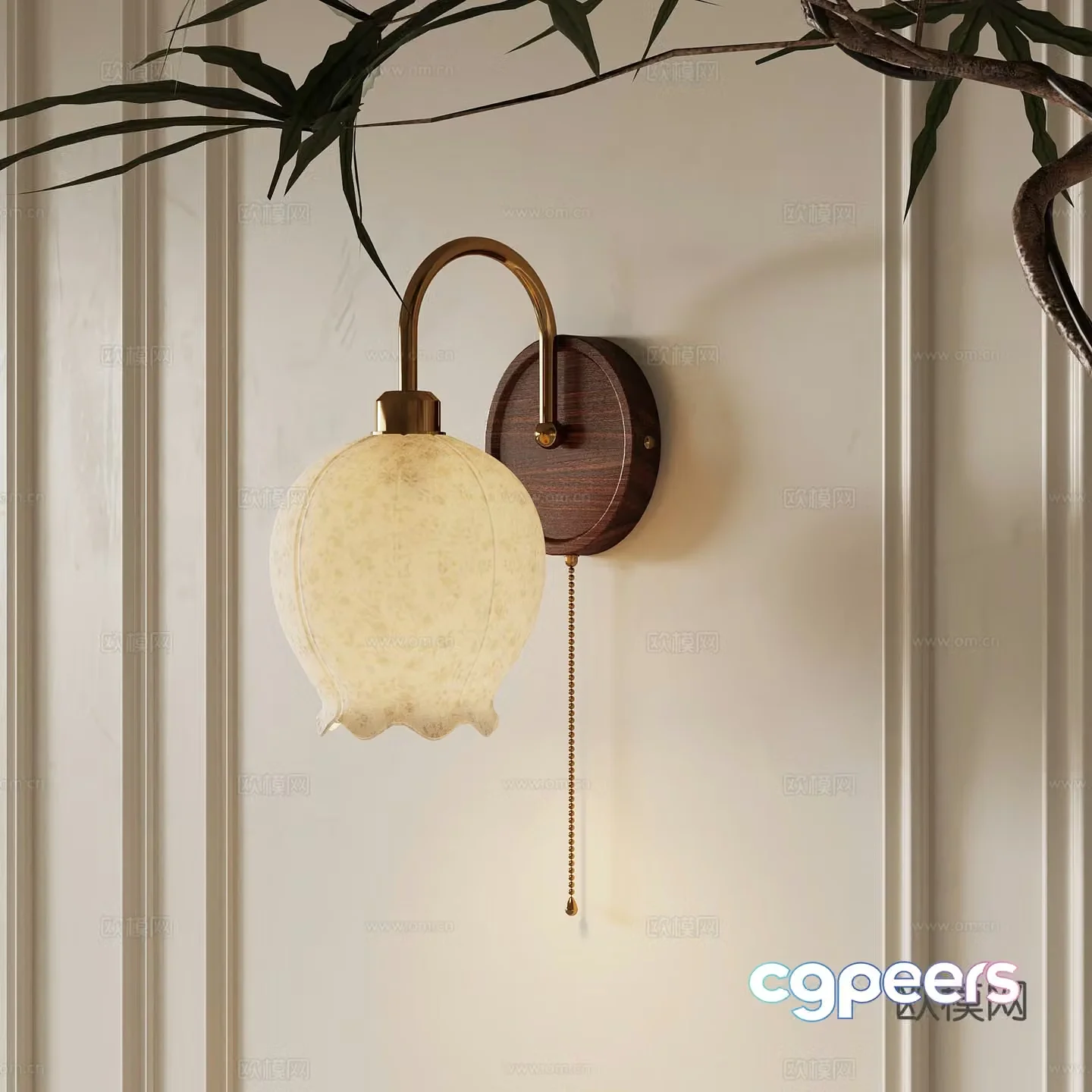 French wall lamp bedside lamp decorative lamp 3d model