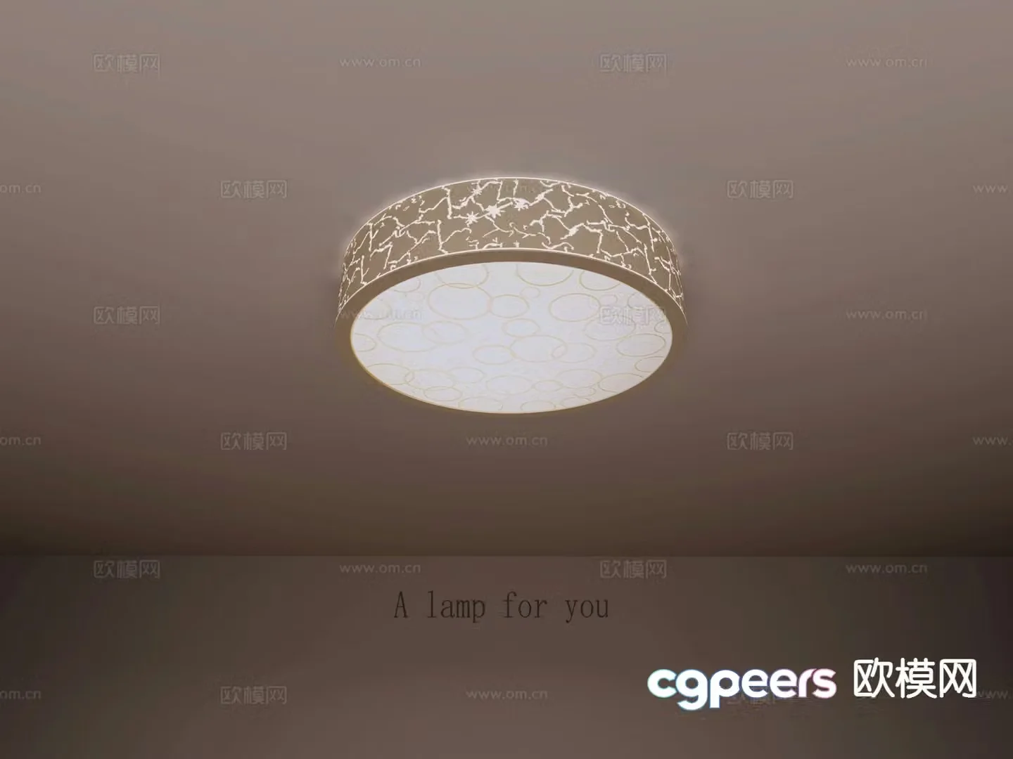 Modern round ceiling lamp 3d model