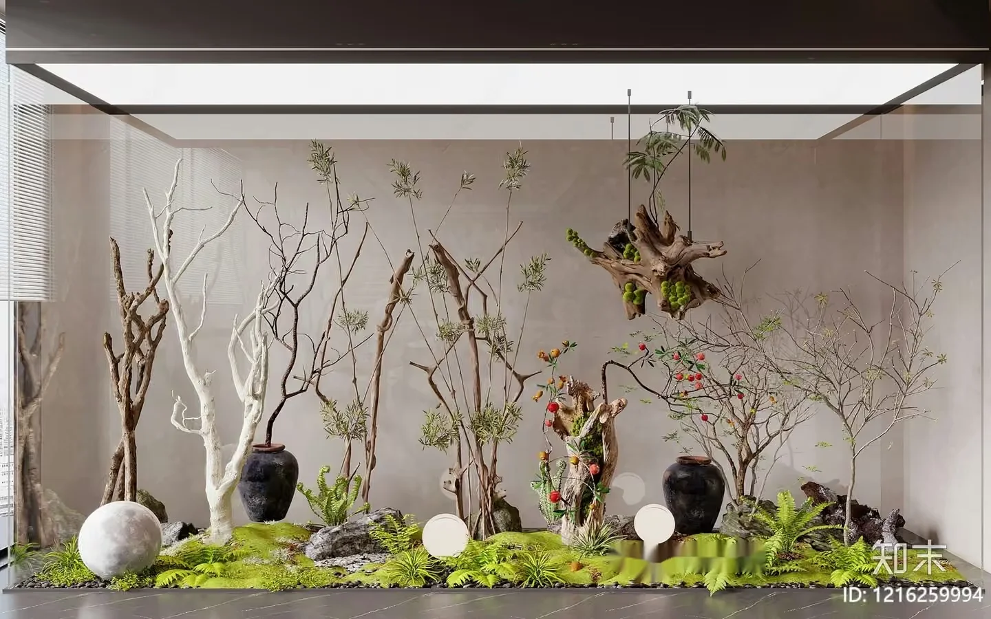 Modern Indoor Garden 3D Model – 13777 – VRAY Render
