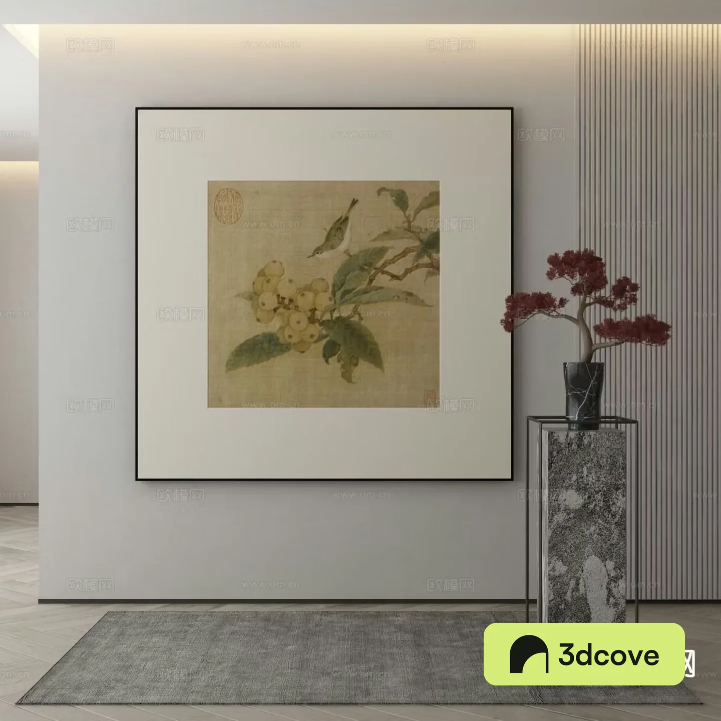 New Chinese style flower and bird painting decorative painting