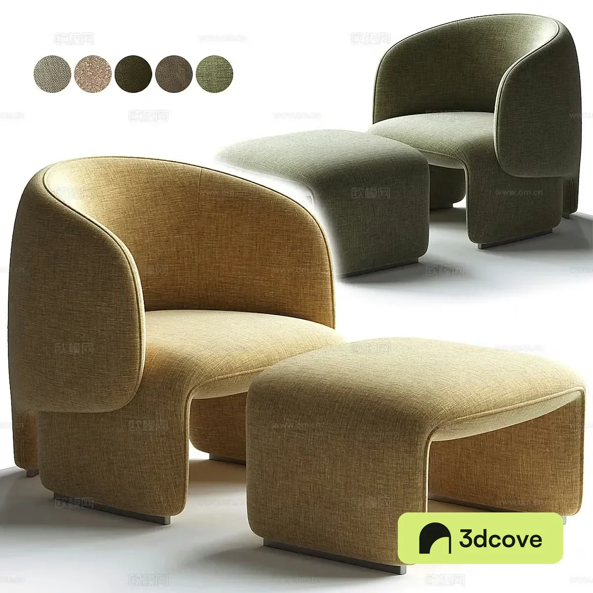 Modern Italian minimalist leisure chair