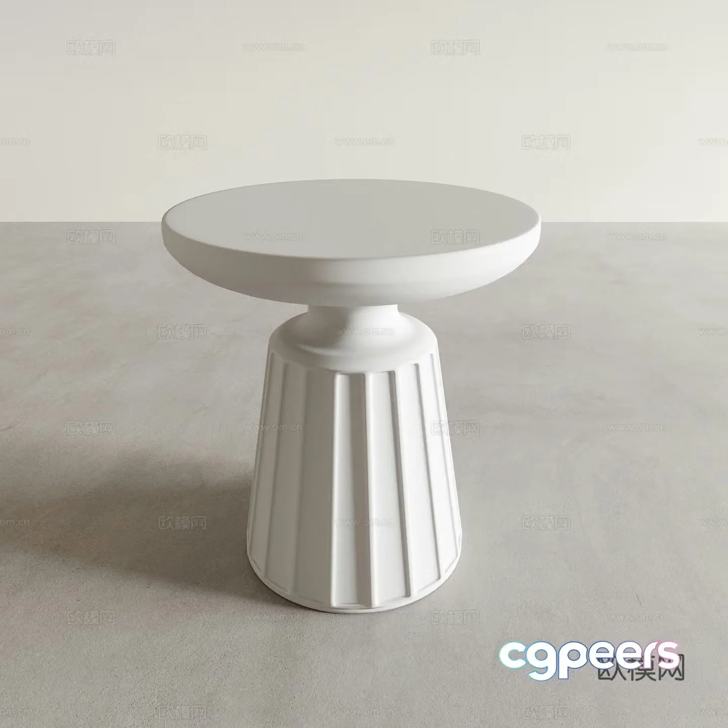 Modern side table round table 3d model