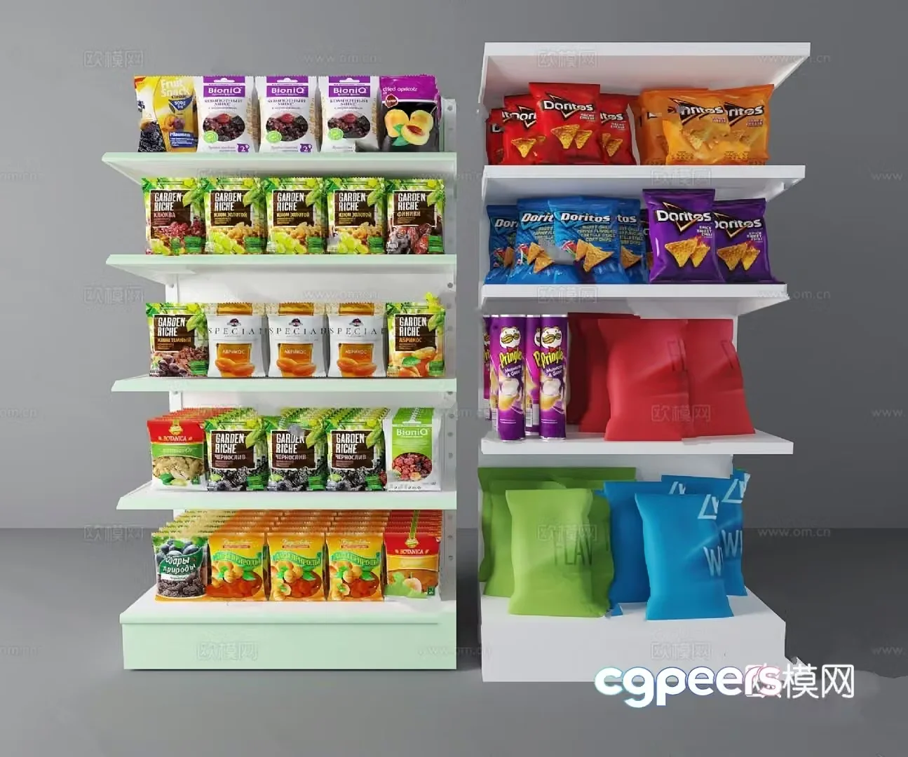 Modern container shelf model 3d model
