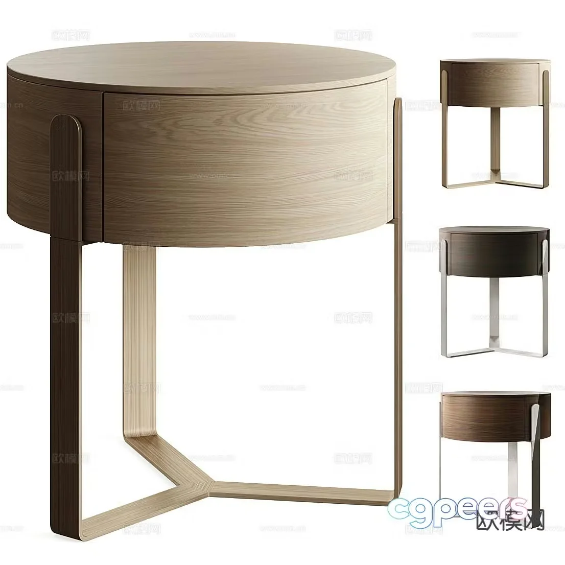 AUREA round bedside table 3d model