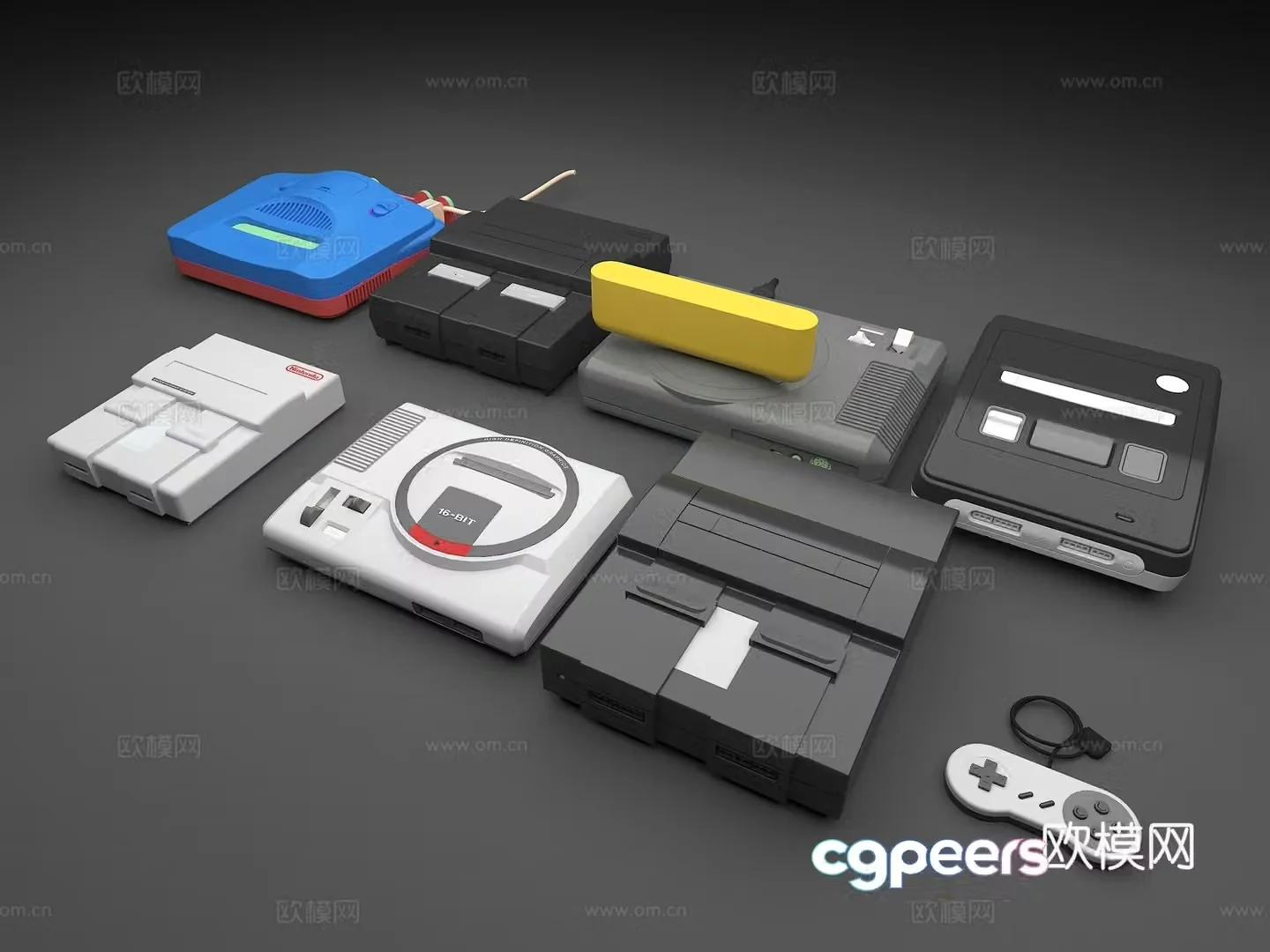 Little Overlord Game Console Famicom 3D model