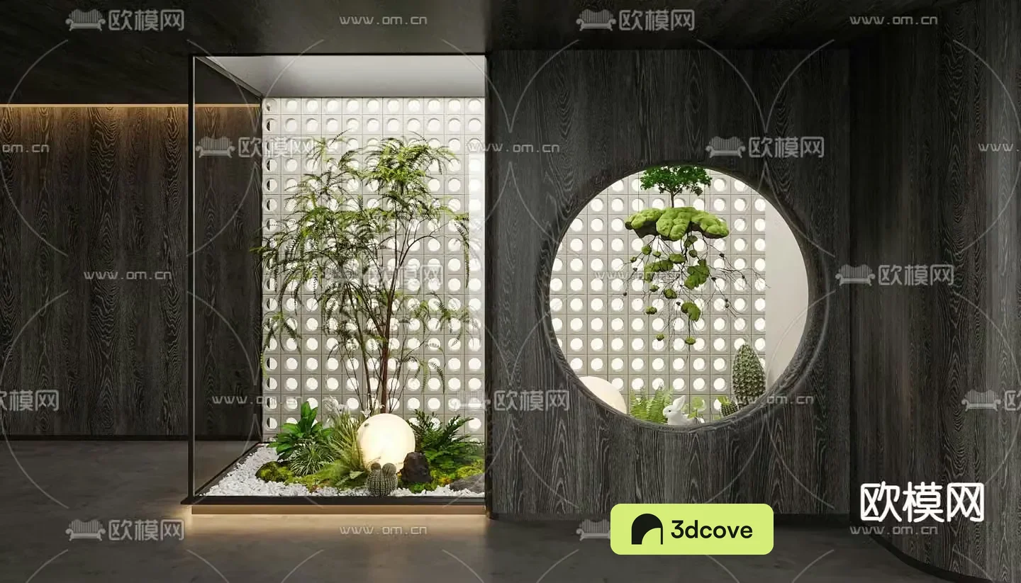 Indoor landscape plant landscaping hanging green plants
