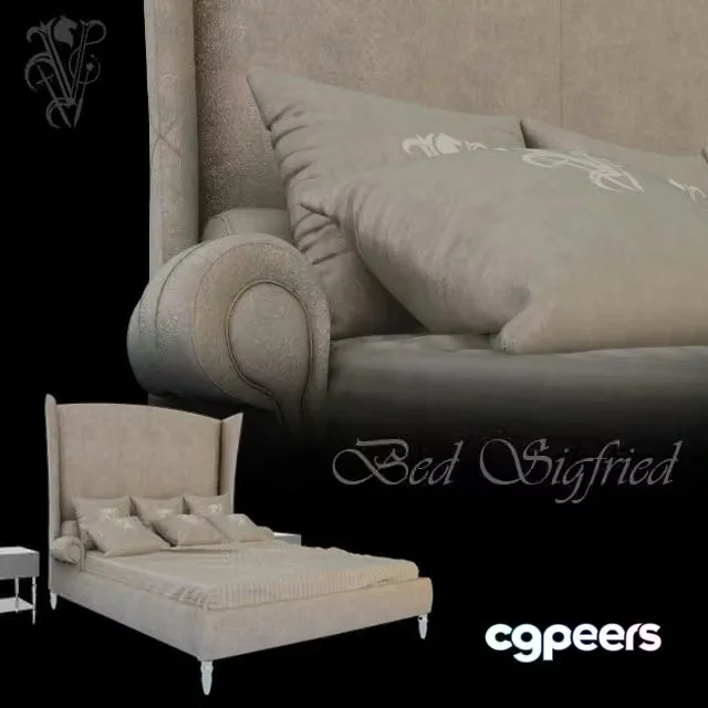 3ds Max Free – Bed Sigfried – Visionnaire