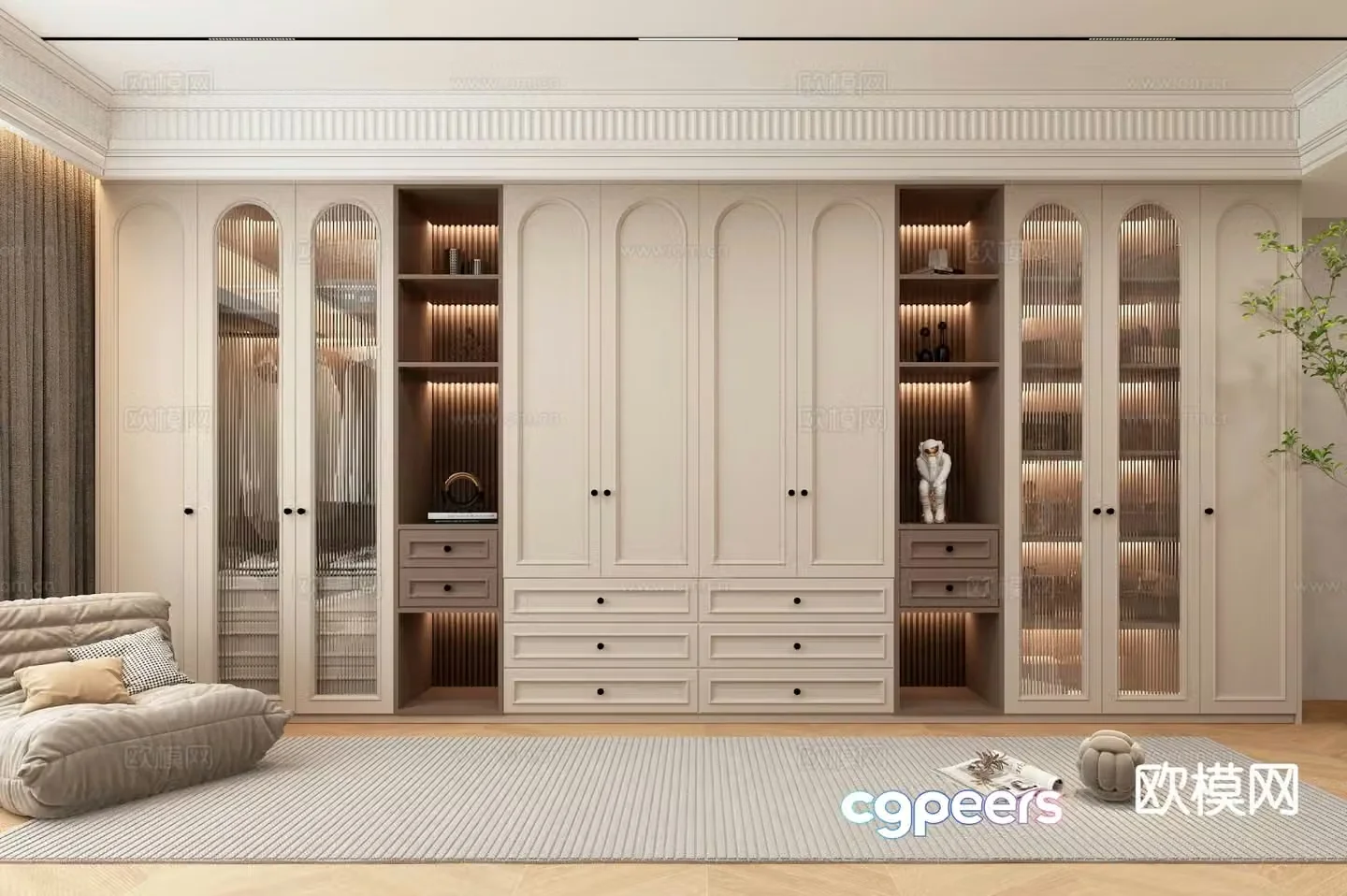 French wardrobe 3d model