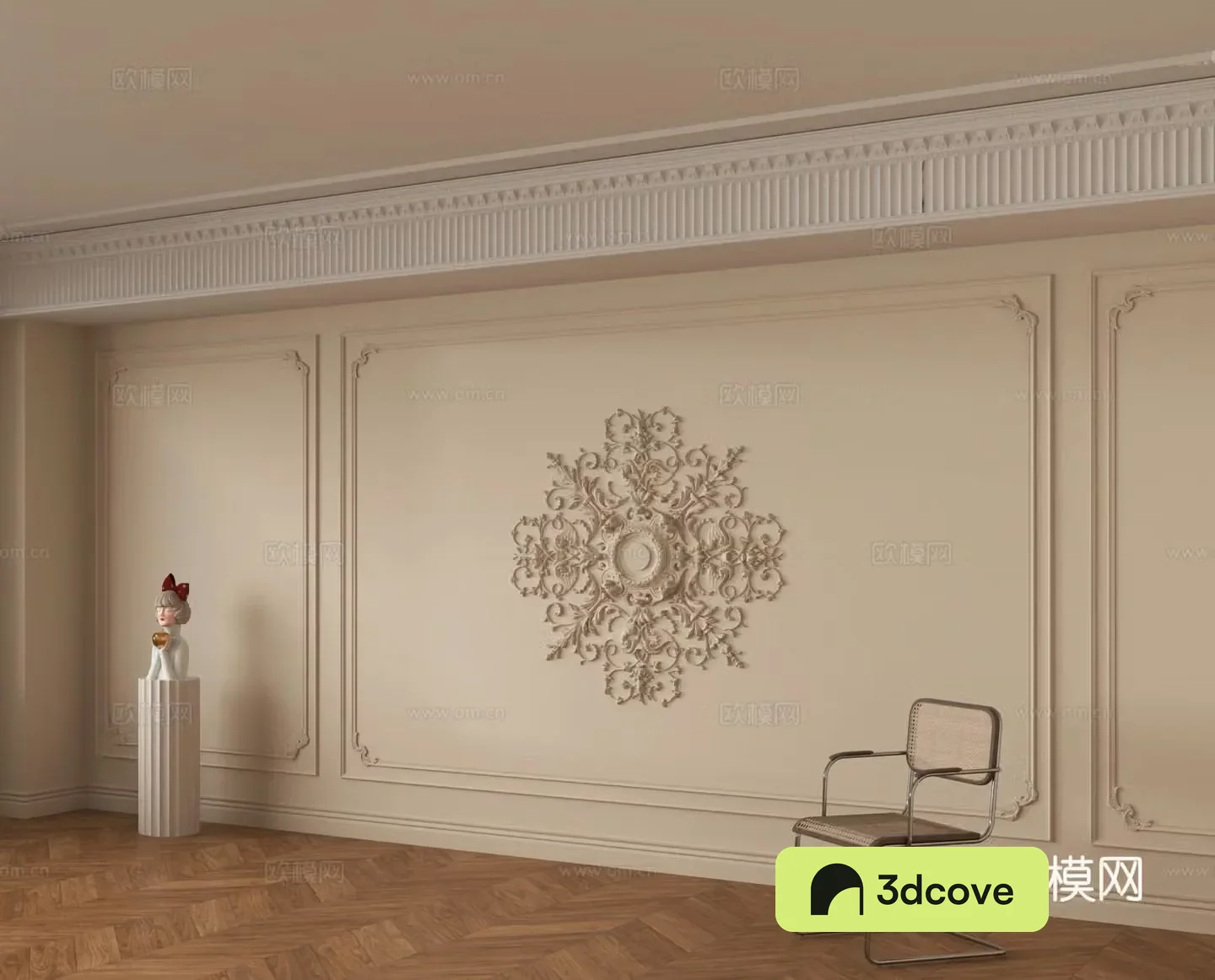 Gypsum Lines Background Wall