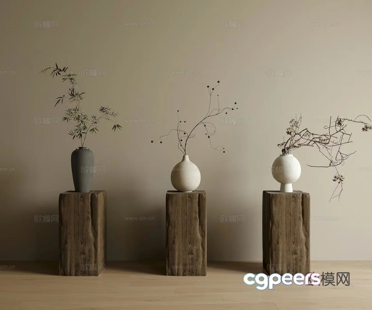 Flower art combination 3D model