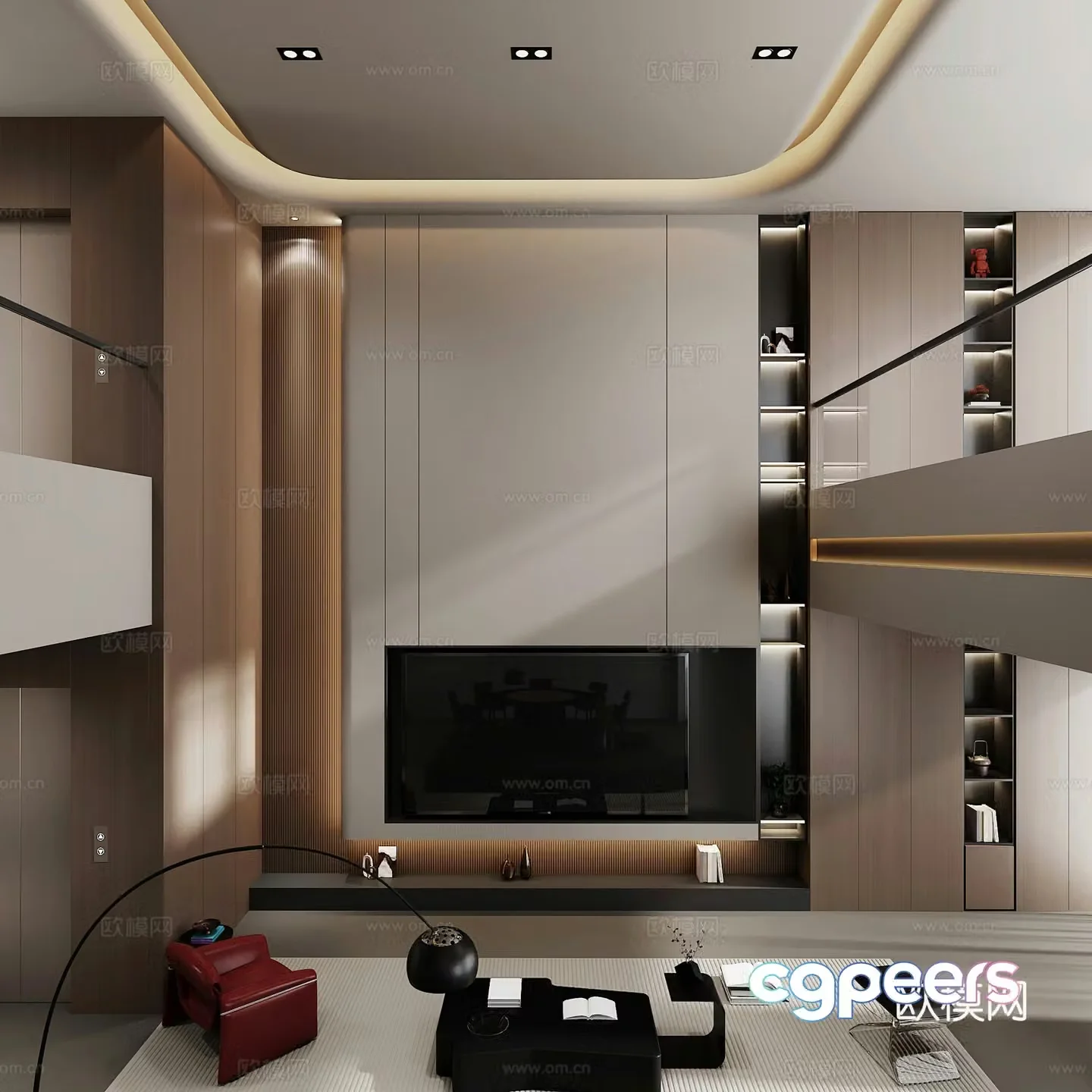 Modern Italian living room 3d model