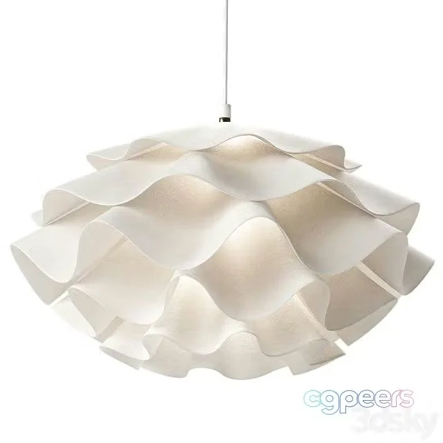 3ds Max Free – Pendant chandelier Modern White Pendant