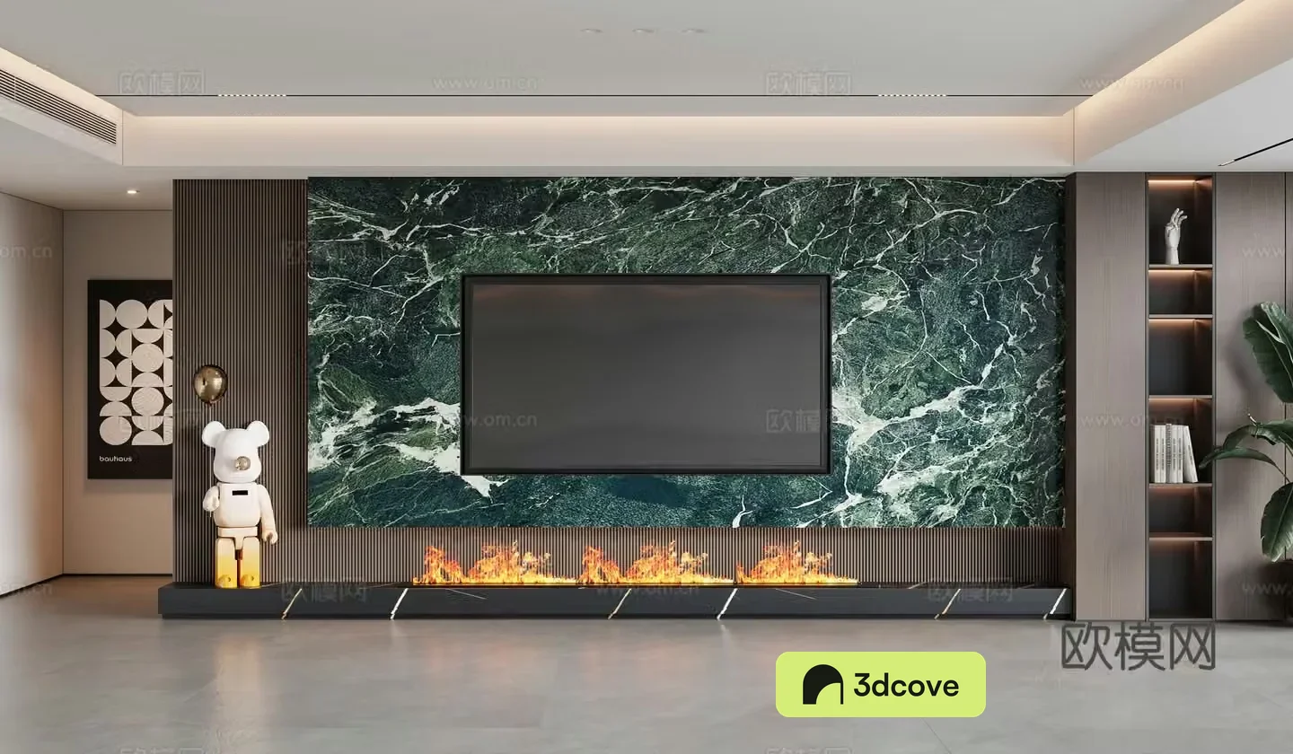 Modern TV background wall