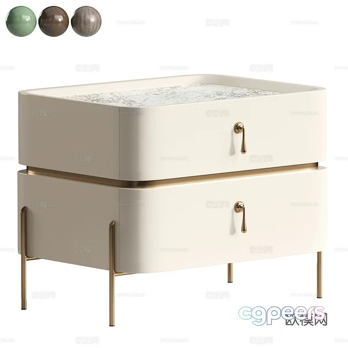 3d model of chest of drawers