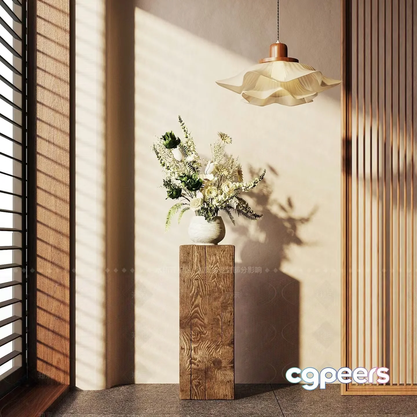 Modern Hanging Light Fixture 3D Model – 16191 – CORONA Render