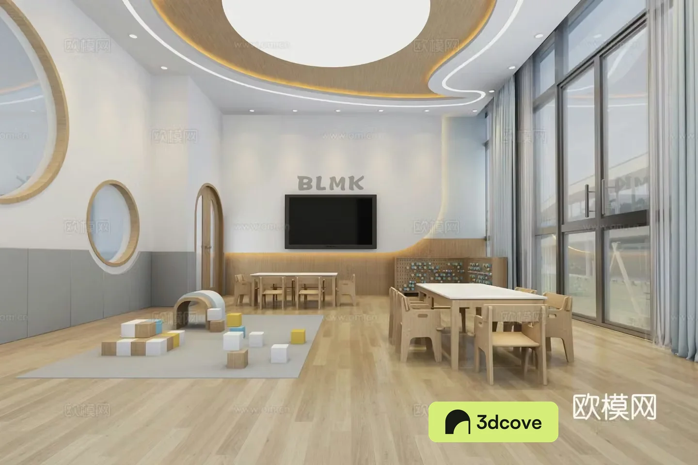 Kindergarten classroom 3D model of nursing classroom