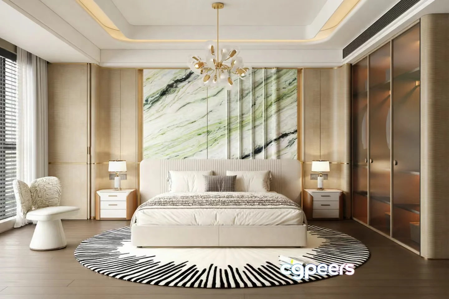 Modern Master Bedroom 3D Model – 14301 – VRAY Render