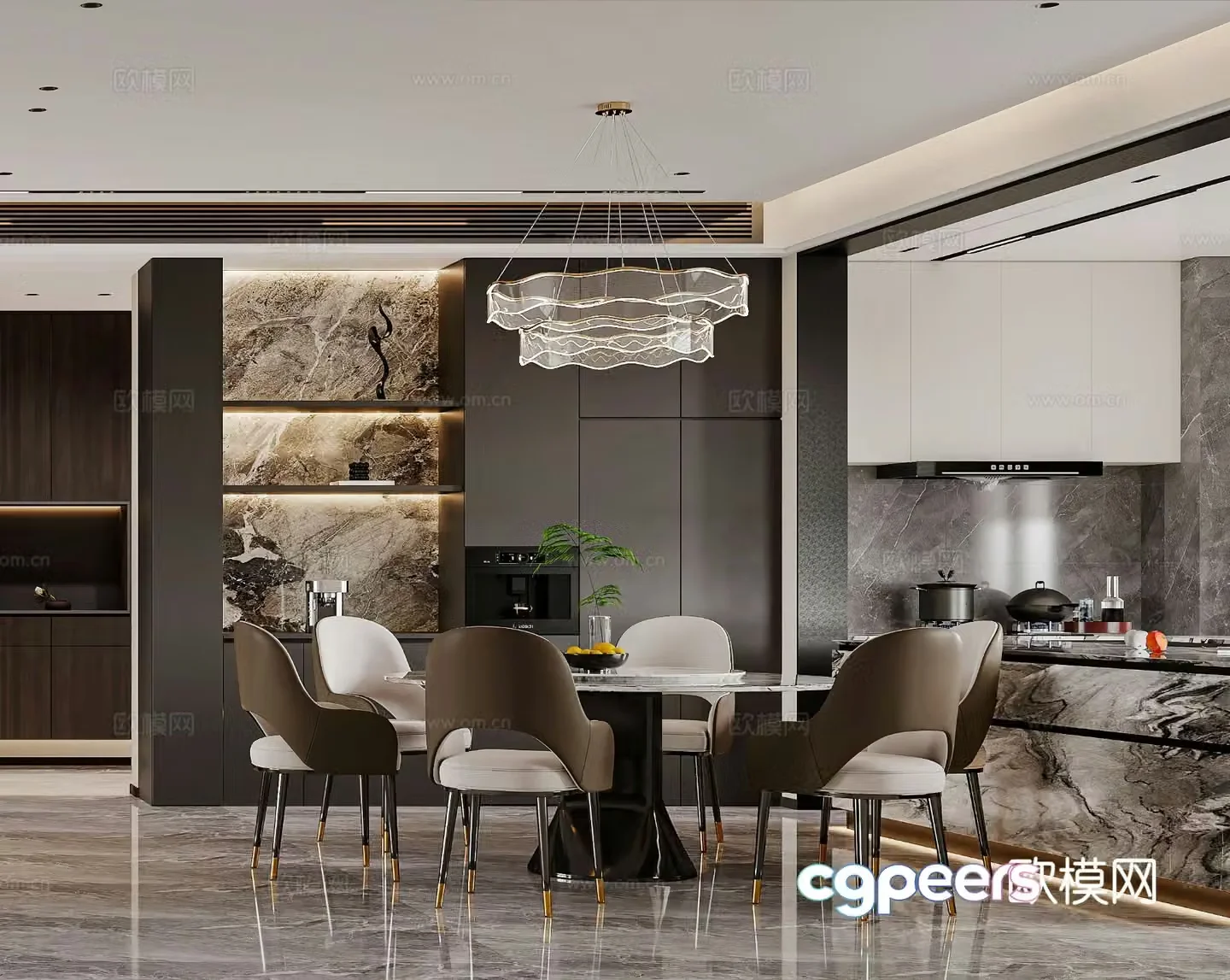 Italian restaurant 3d model