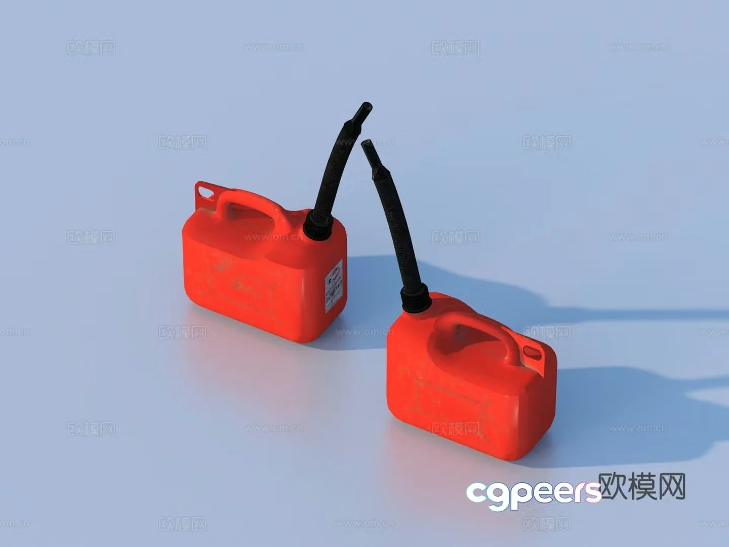 Gasoline barrel refueling 3d model