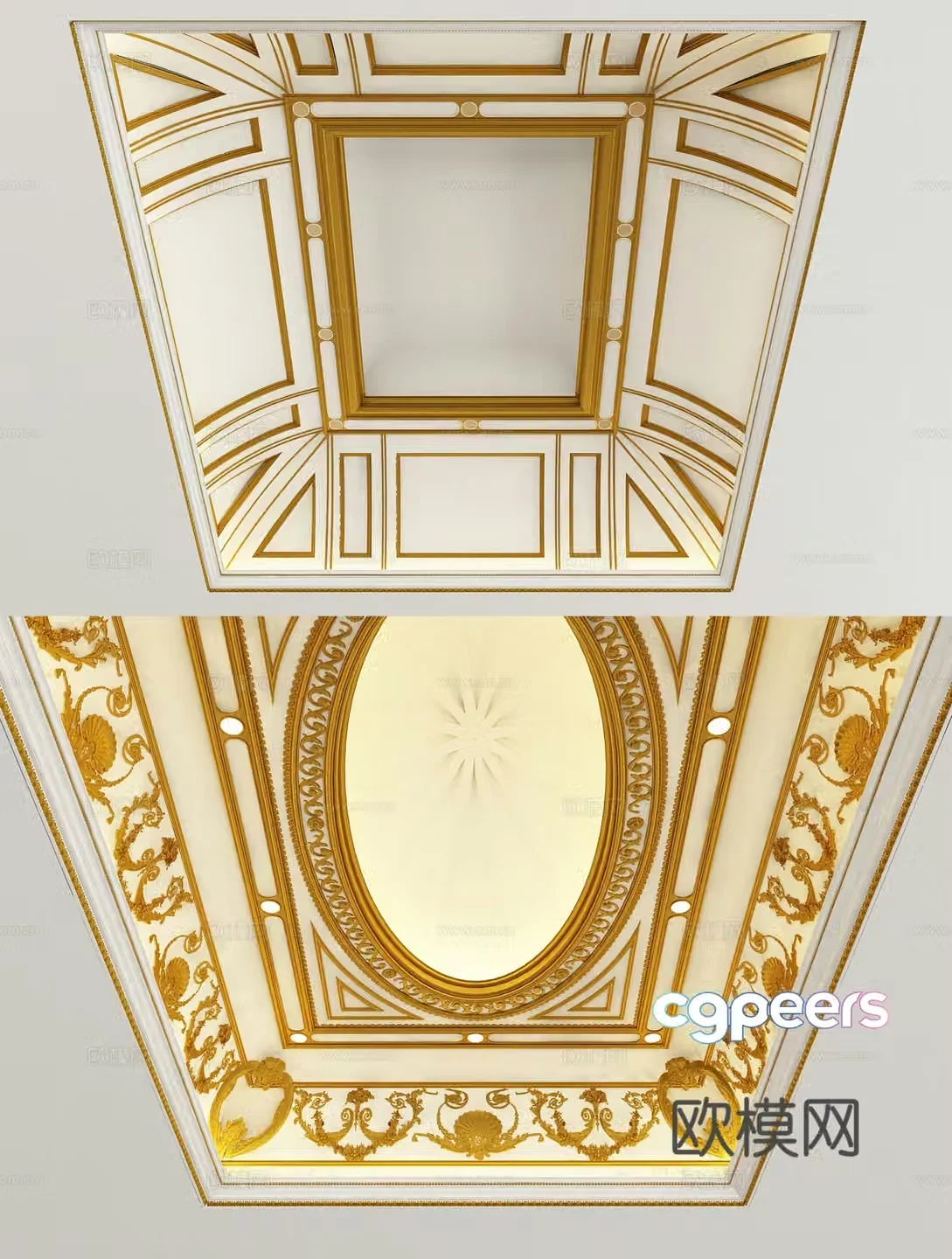 French ceiling 3d model