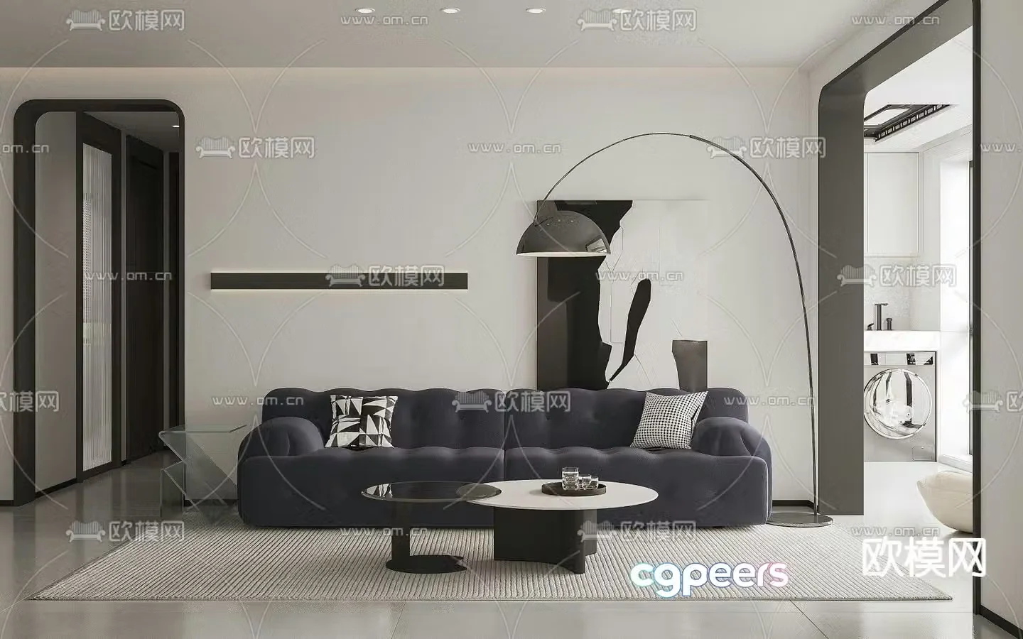 Modern living room 3d model