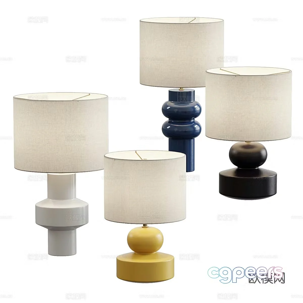 New Chinese desk lamp 3d model