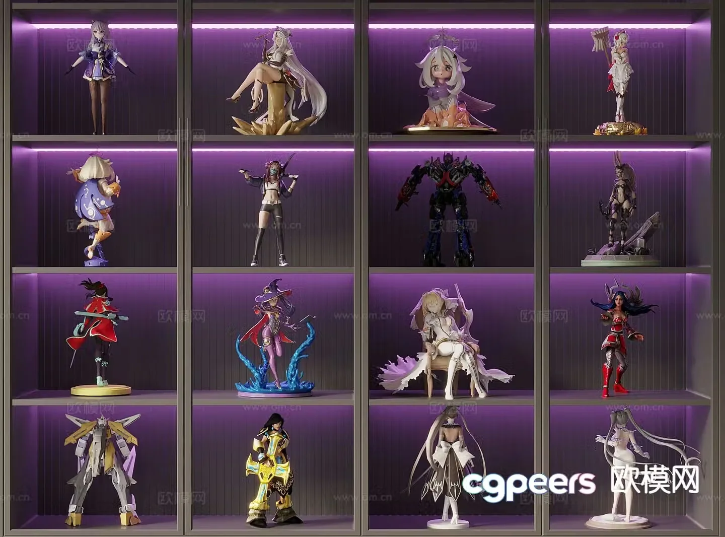 Anime ornaments trendy toys cartoon dolls 3D models