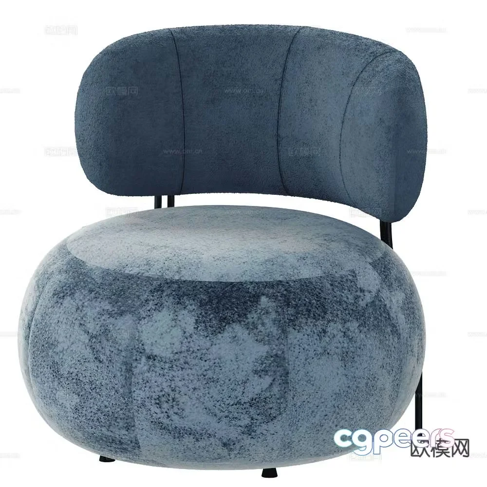 Saba Italian chair fabric sofa chair leisure chair 3d model