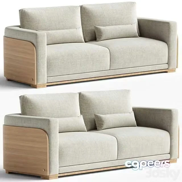 3ds Max Free – Galapagos Wooden Frame Sofa