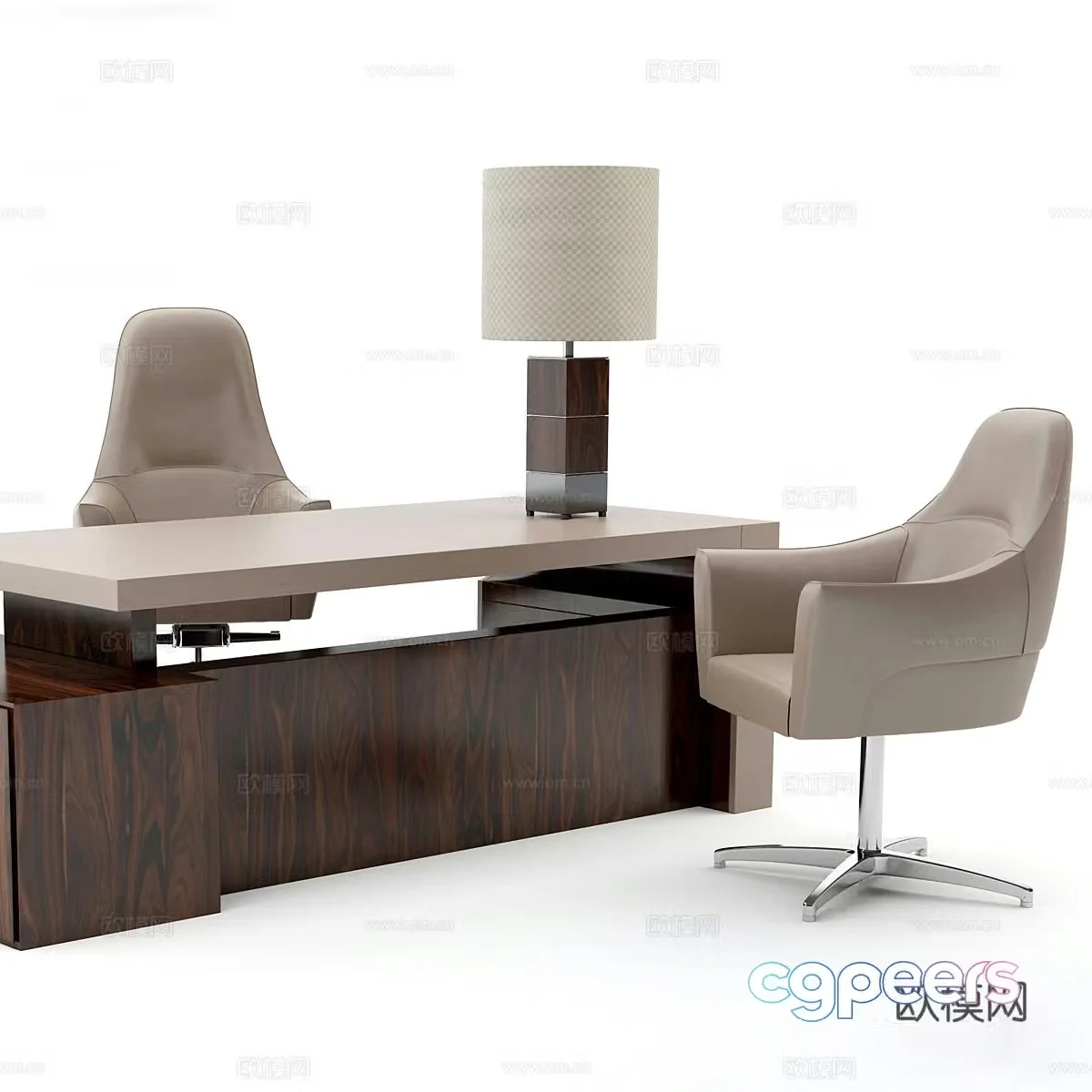 Office desk desk computer desk 3d model