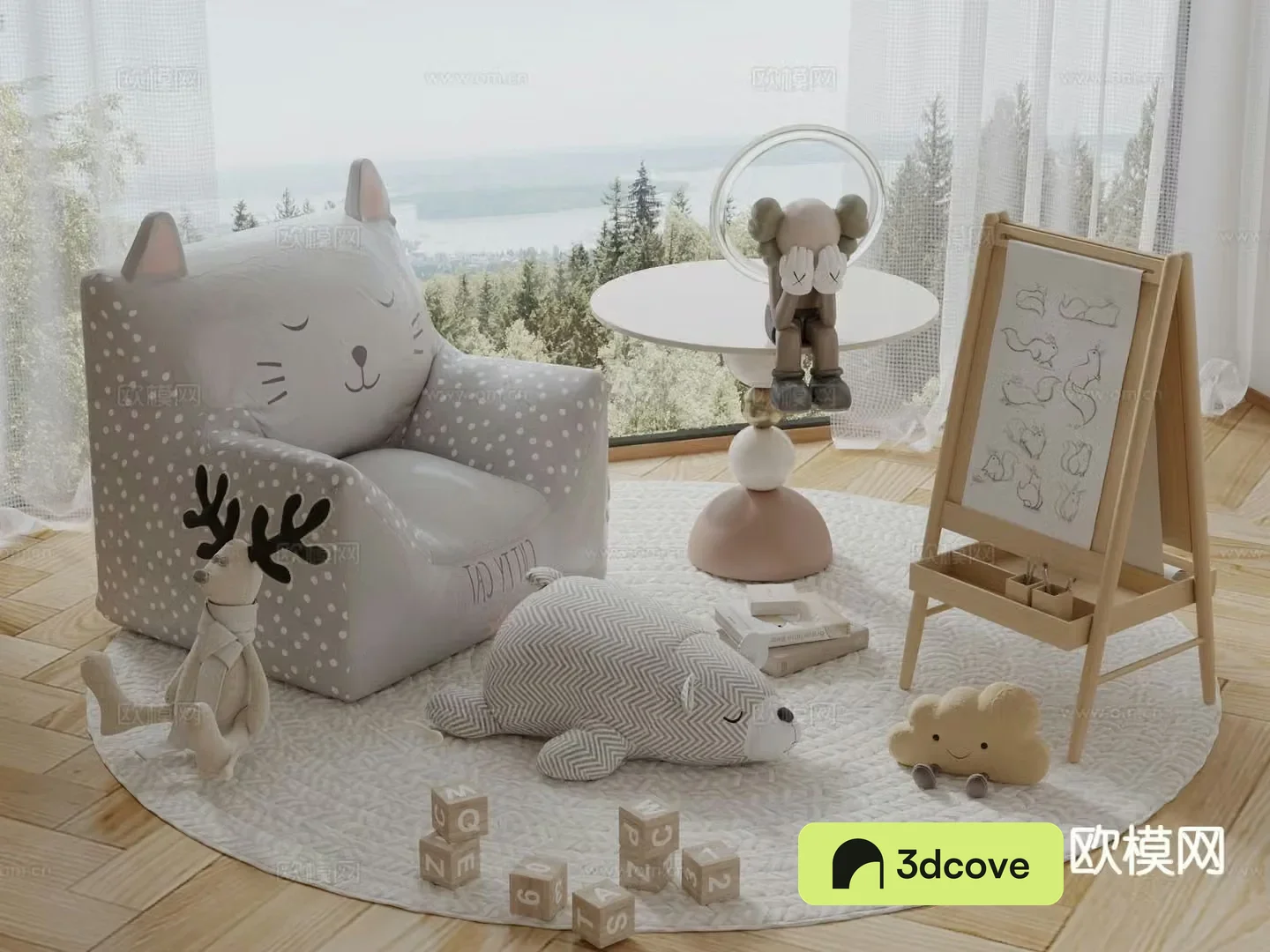 Modern children’s toys children’s sofa blackboard