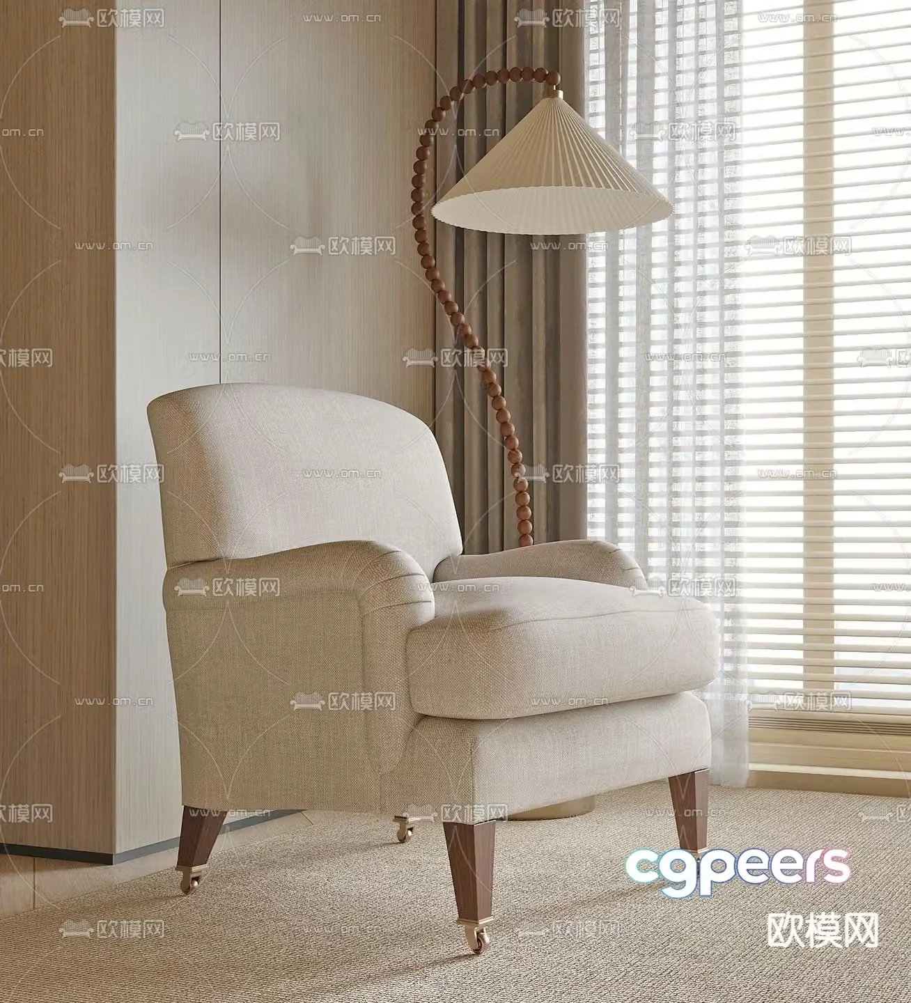 Single sofa leisure sofa 3d model
